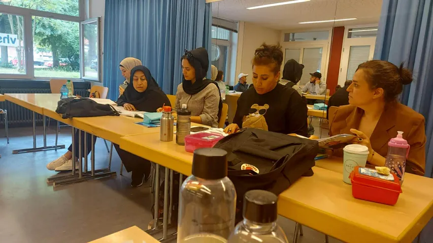 Students in a German language lesson